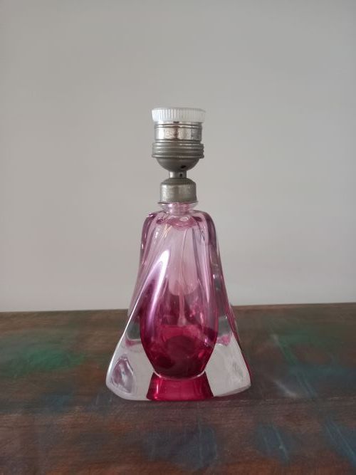 paarse kristallen lamp van Val-Saint-Lambert