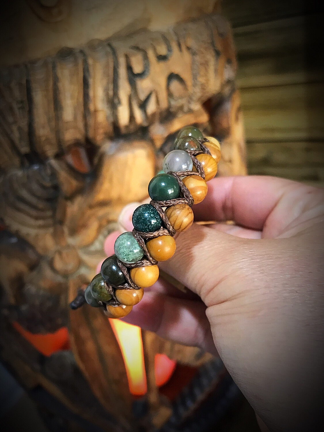 Double Trouble Indian Agate &amp; Woodgrain Jasper
