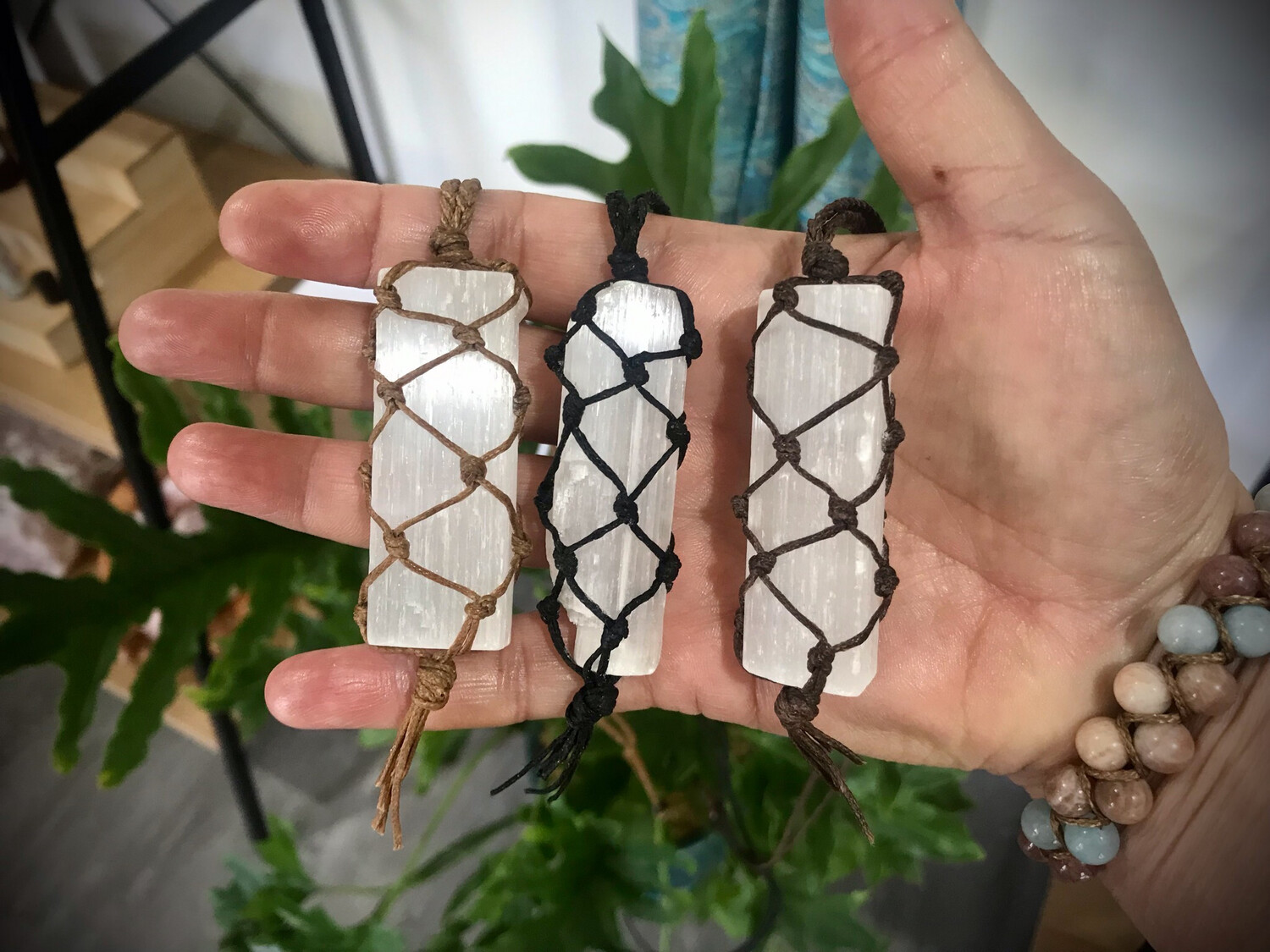 Selenite Macrame Necklace
