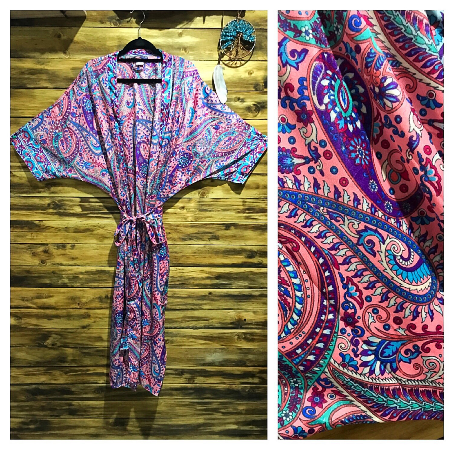 Soft Polyester Kimono W Side Pockets