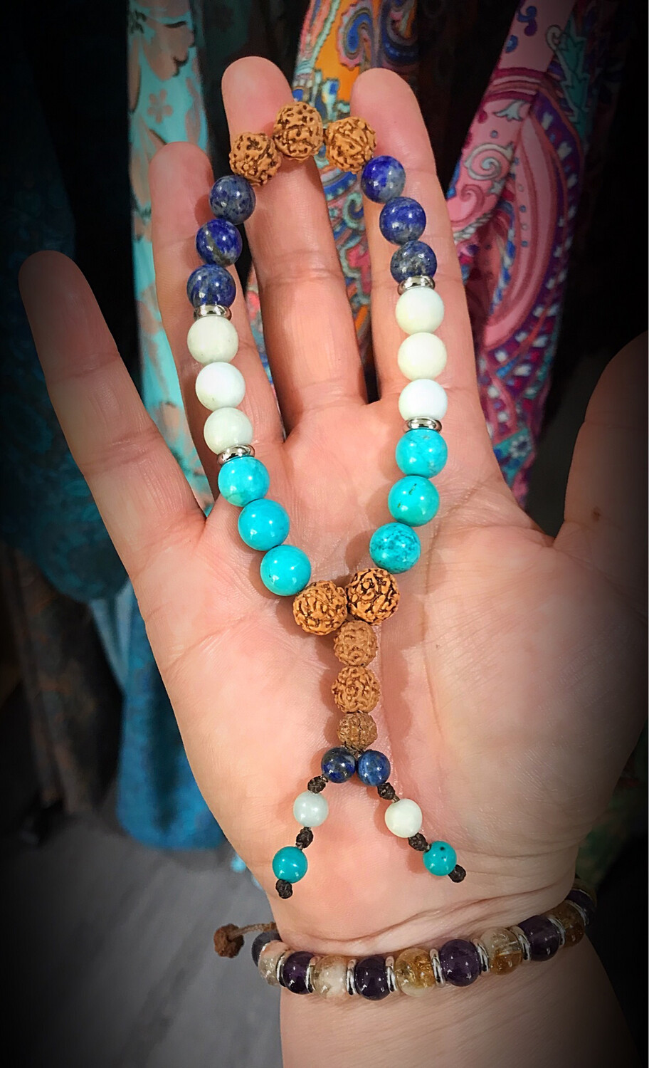 Lapis Lazuli, Amazonite &amp; Turquoise Worry Beads