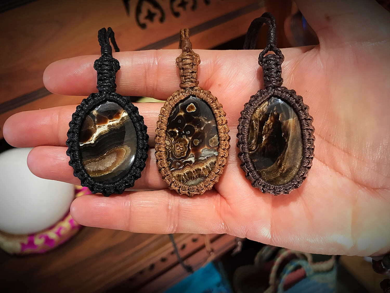 Chocolate Calcite Pendant
