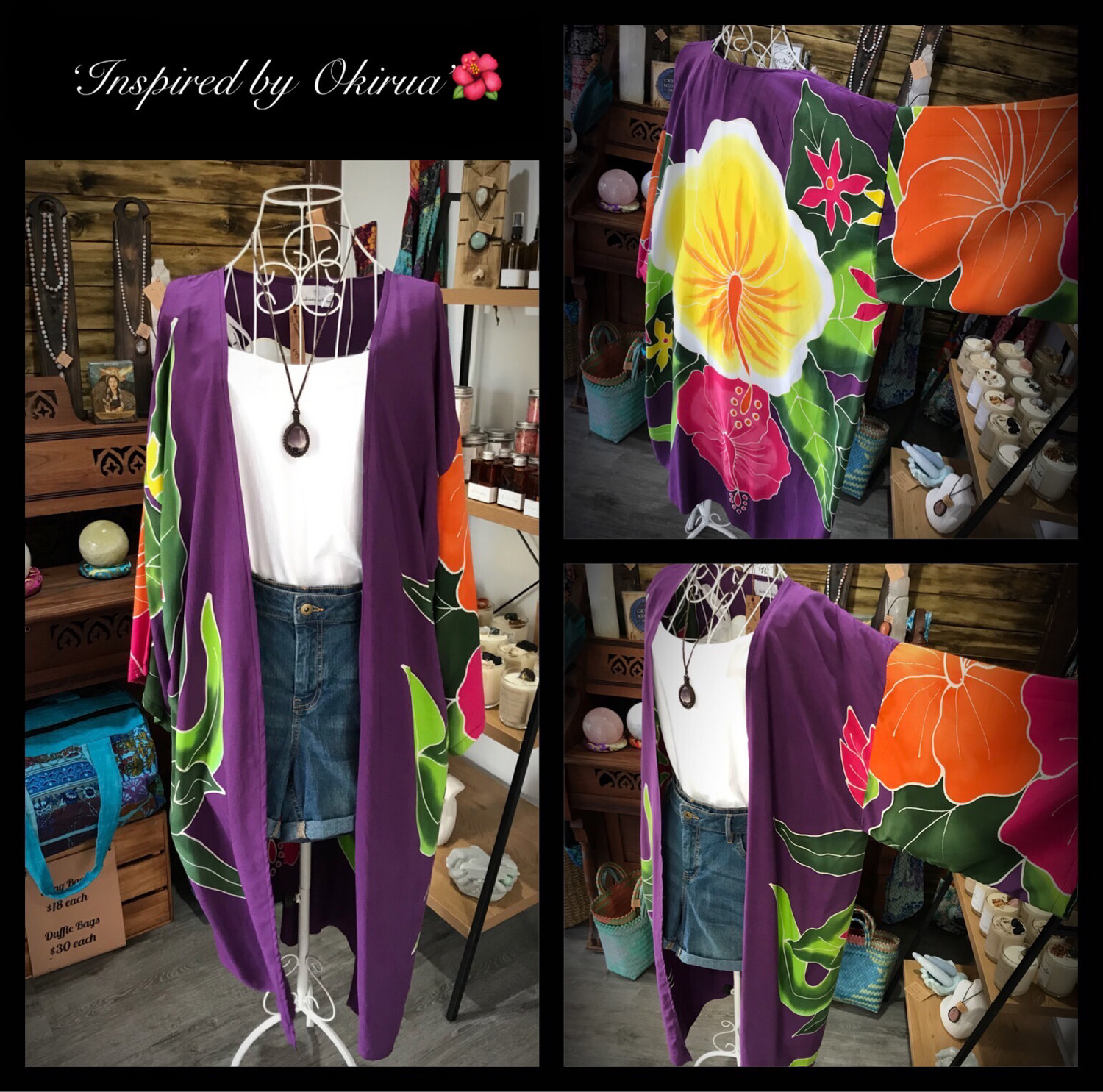 Purple Polynesian Cover Up