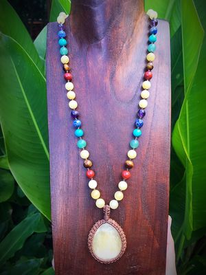 Yellow Calcite Chakra Half Mala
