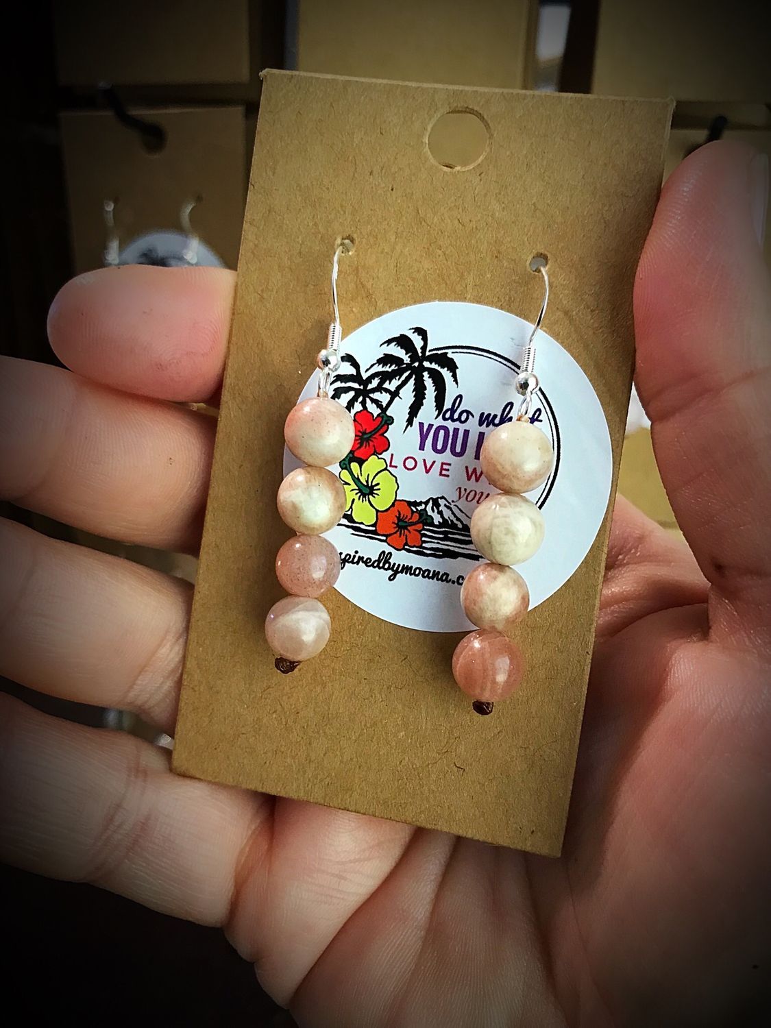 Sunstone Drop Earrings