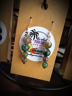 Indian Agate Drop Earrings