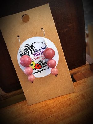 Rhodochrosite Drop Earrings