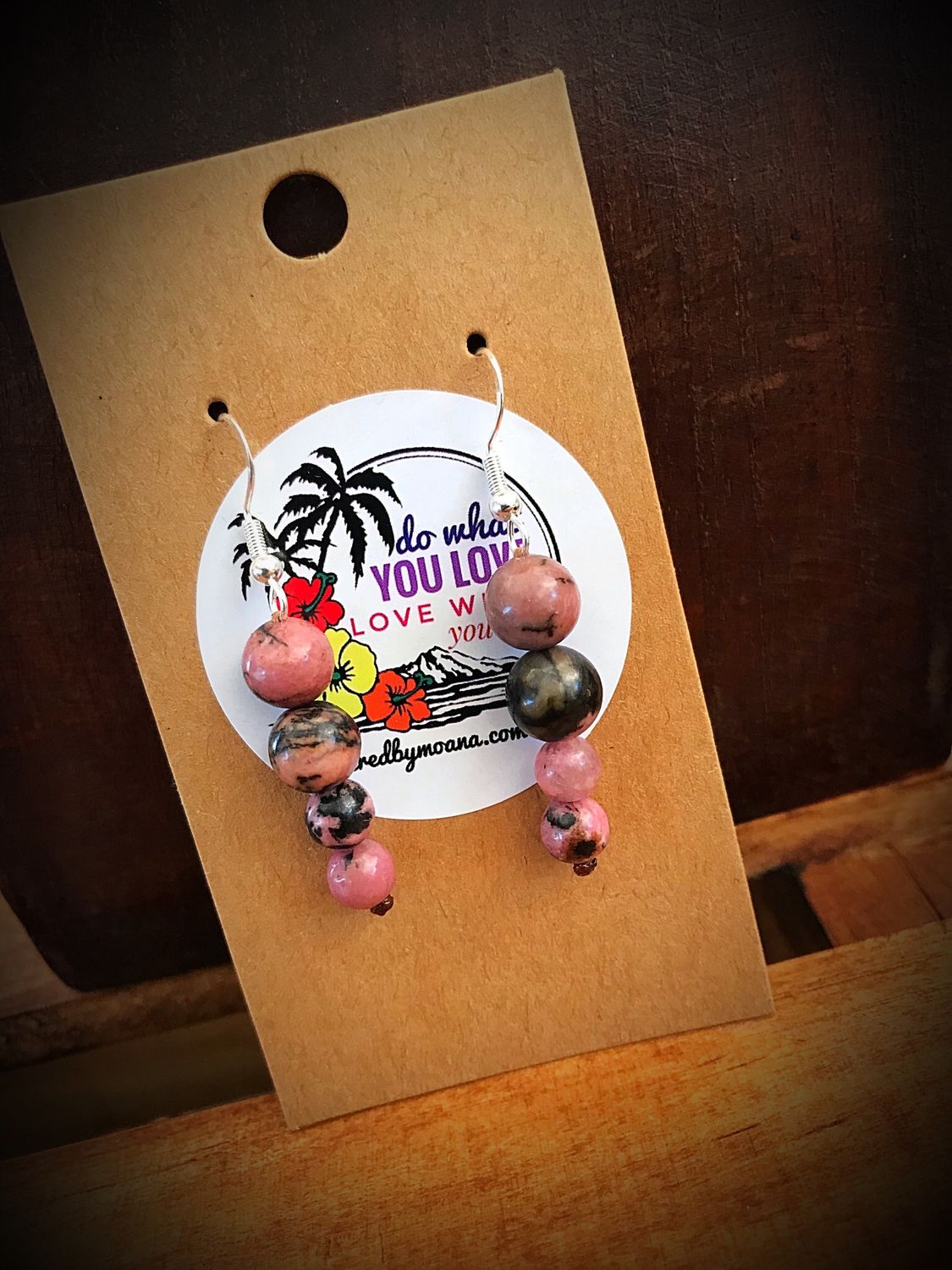 Rhodonite Drop Earrings