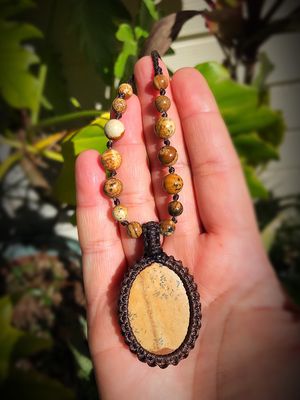 Picture Jasper Pendant With 7 Stones