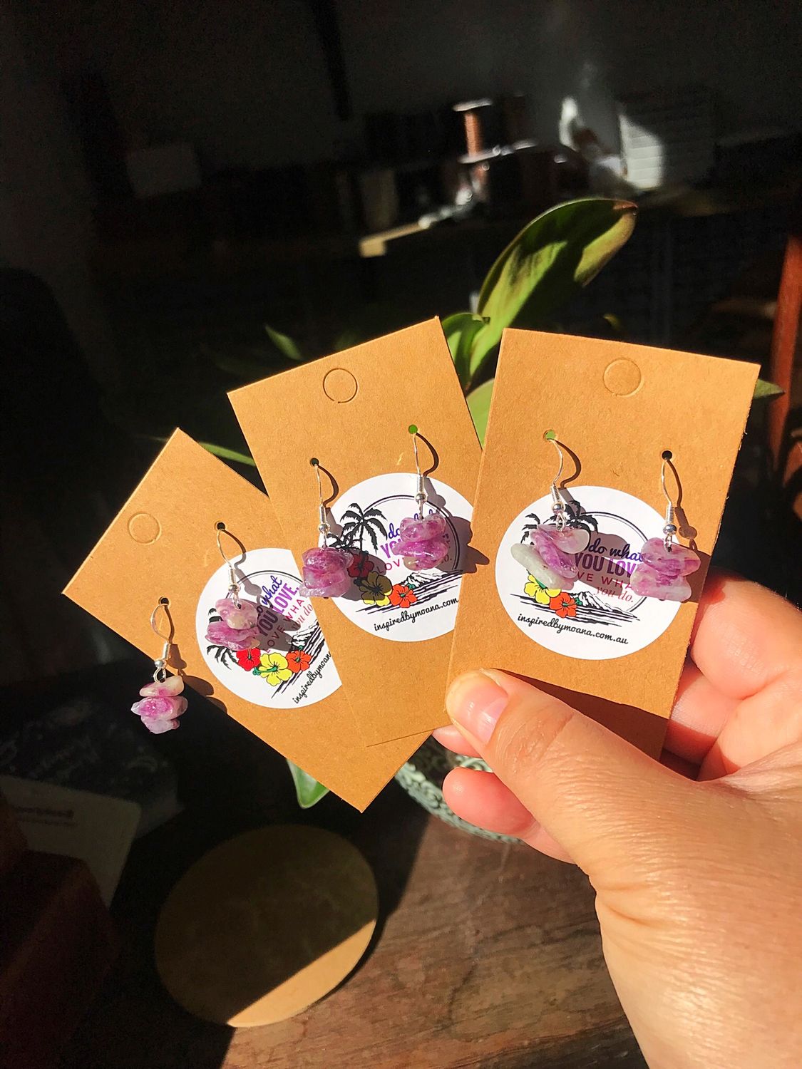 Lepidolite Drop Earrings