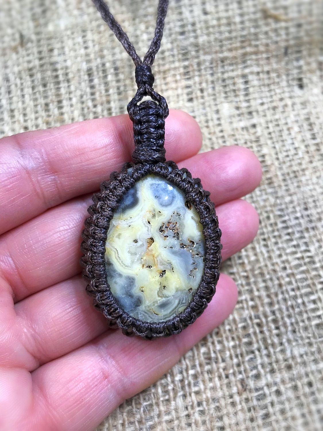Crazy Lace Agate Pendant