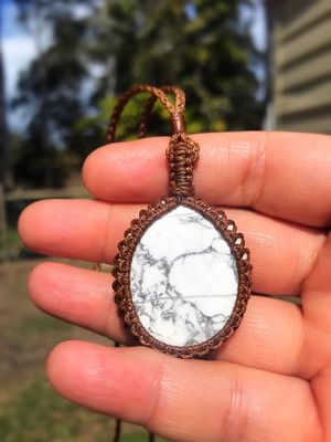 White Howlite Pendant