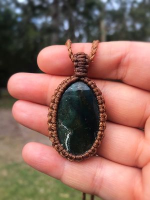 Green Moss Agate Pendant