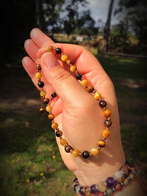 Yellow &amp; Honey Tiger’s Eye Anklet