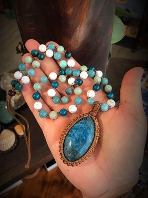 Apatite Half Mala - Mindful Clarity