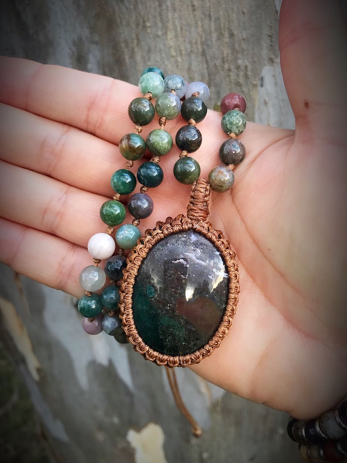 Indian Agate Half Mala