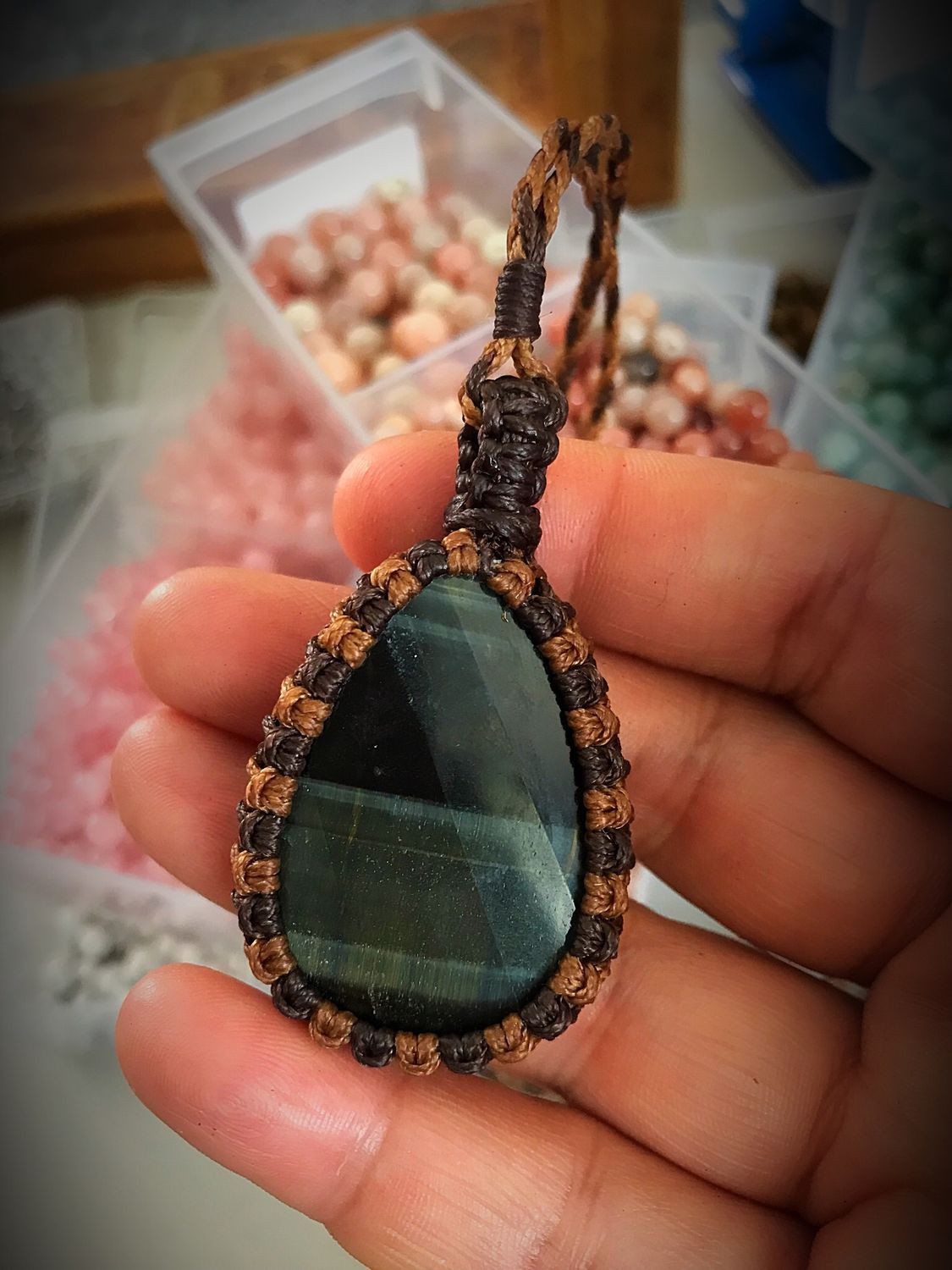 Hawke’s Eye Aka Blue Tiger’s Eye Pendant