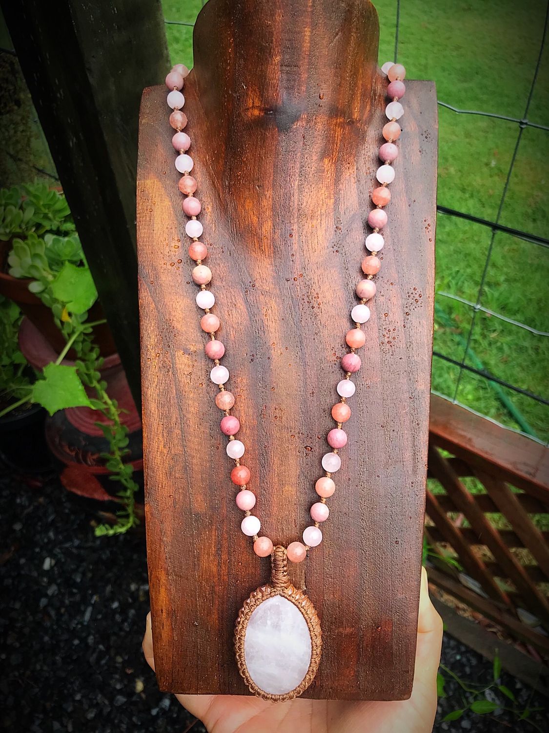 Rose Quartz ‘Love&amp;Light’ Half Mala