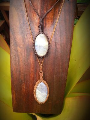 Blue Flash Moonstone Pendant