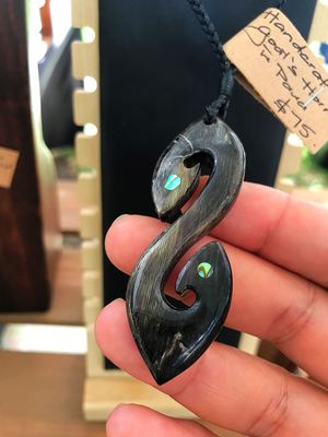 Fisherman’s Hook Pendant with Abalone