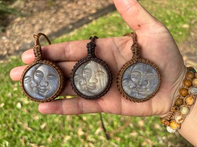 Sun/Moon Moonstone Pendant