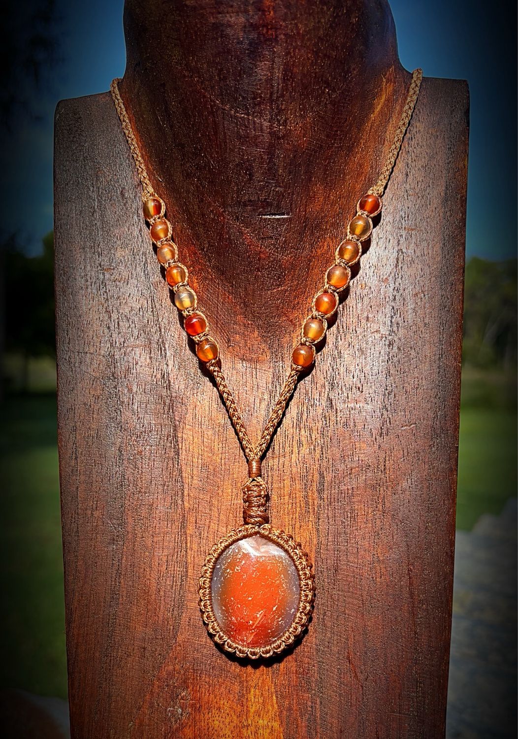Carnelian Beaded Necklace