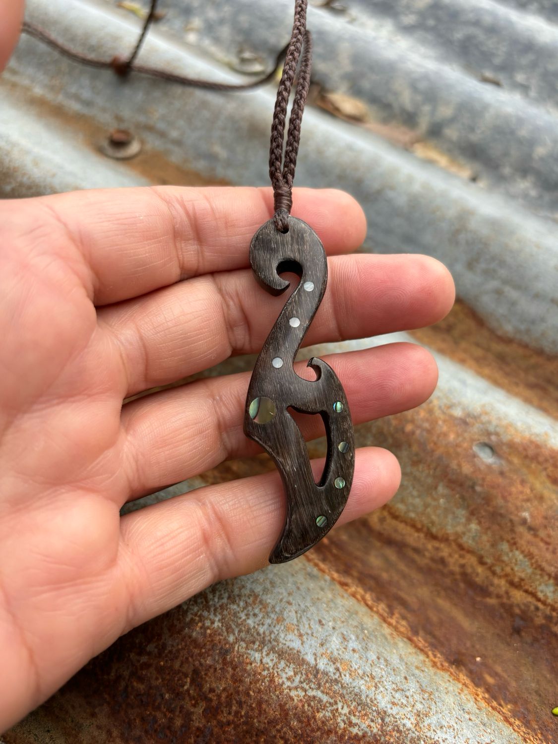 ‘Handcrafted’ Goat’s Horn Pendant
