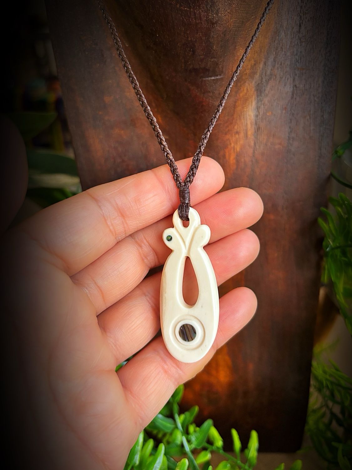 Handcrafted Bone Carving Pendant