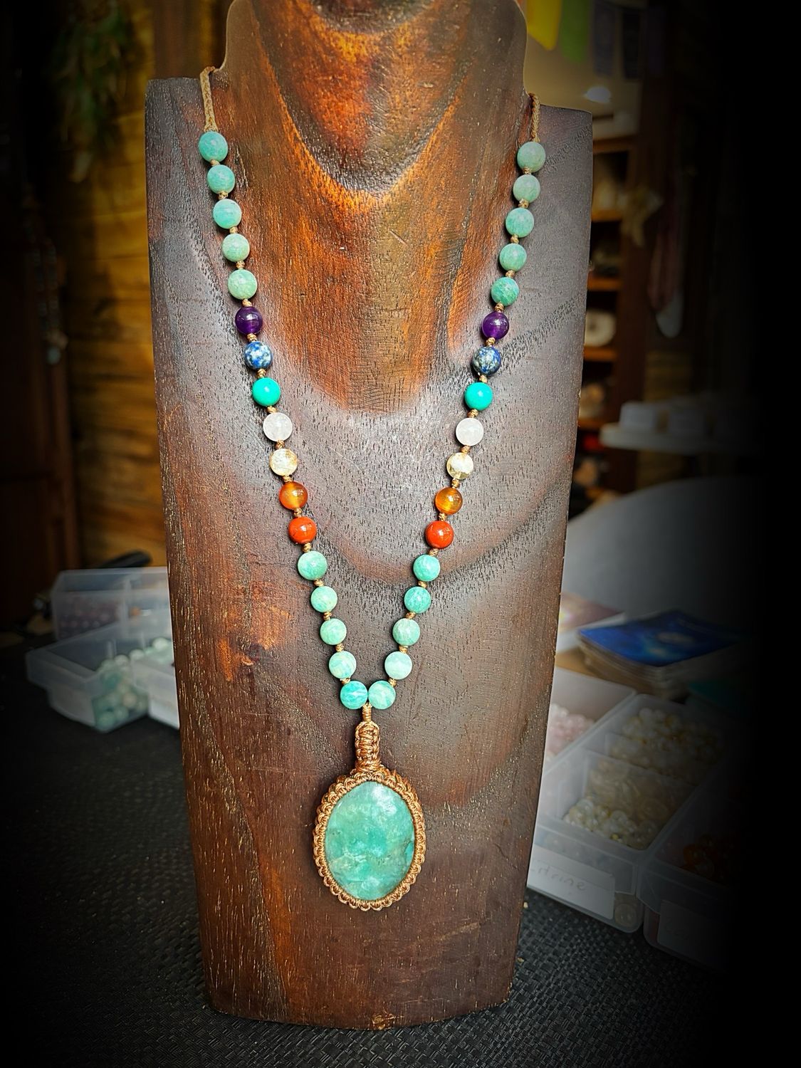 Amazonite Chakra Necklace
