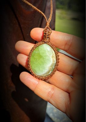 Pistachio Calcite Pendant