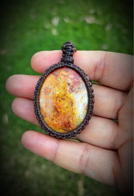 Crazy Lace Agate Pendant