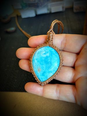 Blue Aragonite Pendant
