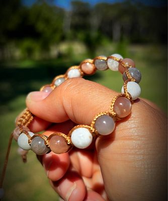 Trio Moonstone Bracelet
