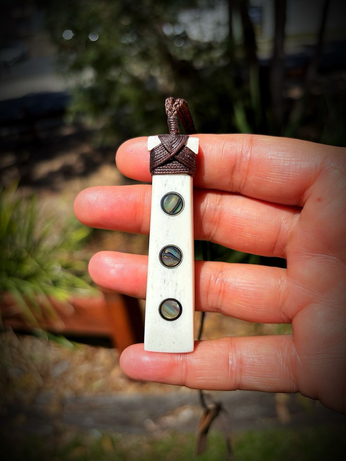 Handcrafted Bone Carving Pendant