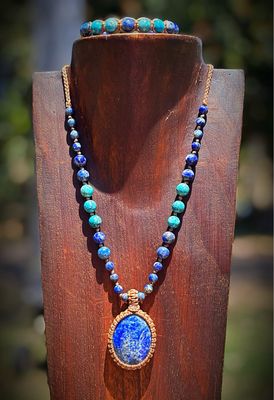 Lapis lazuli &amp; Turquoise Pendant