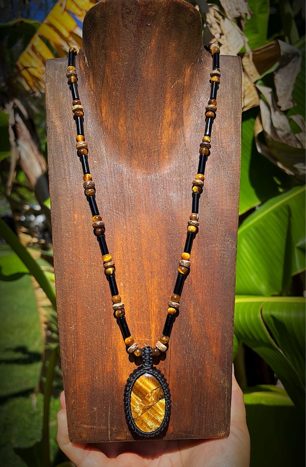 Tiger’s Eye With Black Onyx Necklace