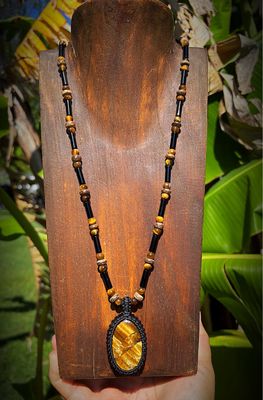 Tiger’s Eye With Black Onyx Necklace