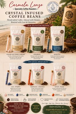 Crystal infused Coffee Beans 