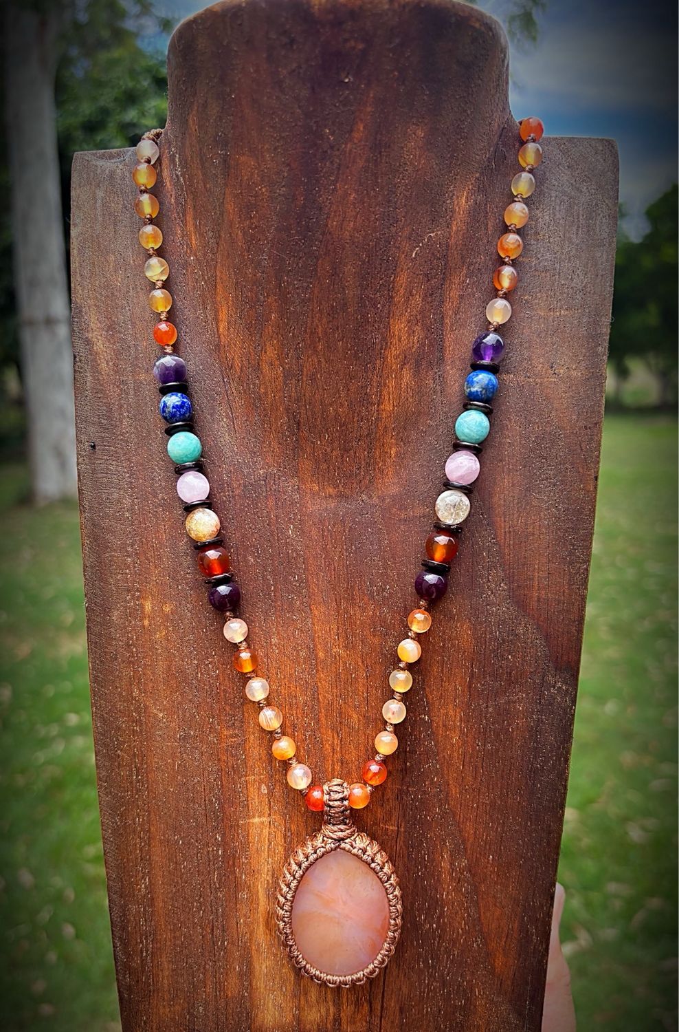 Carnelian Chakra Beaded Necklace