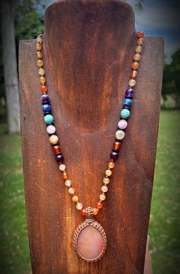 Carnelian Chakra Beaded Necklace