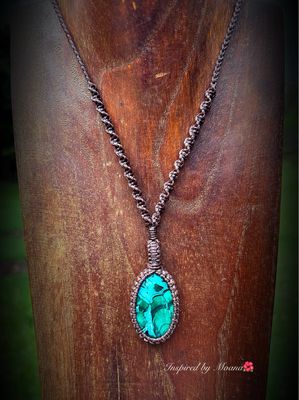 Chrysocolla In Malachite Pendant
