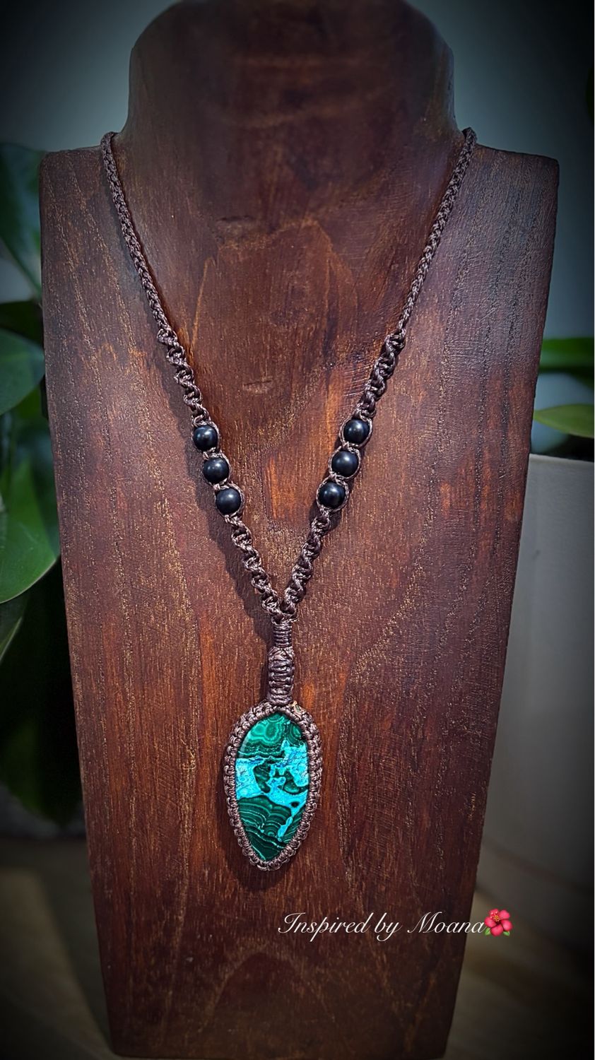 Chrysocolla In Malachite Pendant