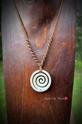 Buffalo Bone Spiral Pendant