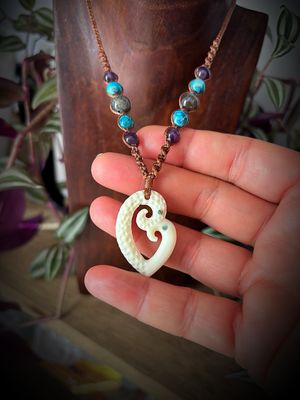 Handcrafted Buffalo Bone “Mystic Heart”