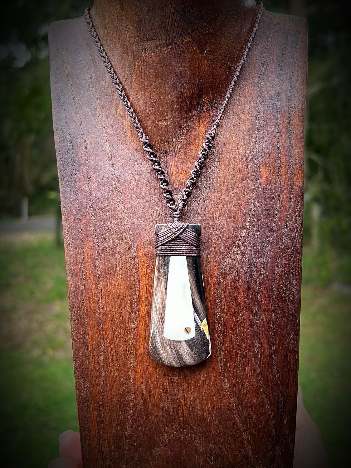 Strength &amp; Clarity Buffalo Bone/horn Pendant