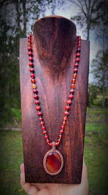 Carnelian &amp; Red Jasper Half Mala