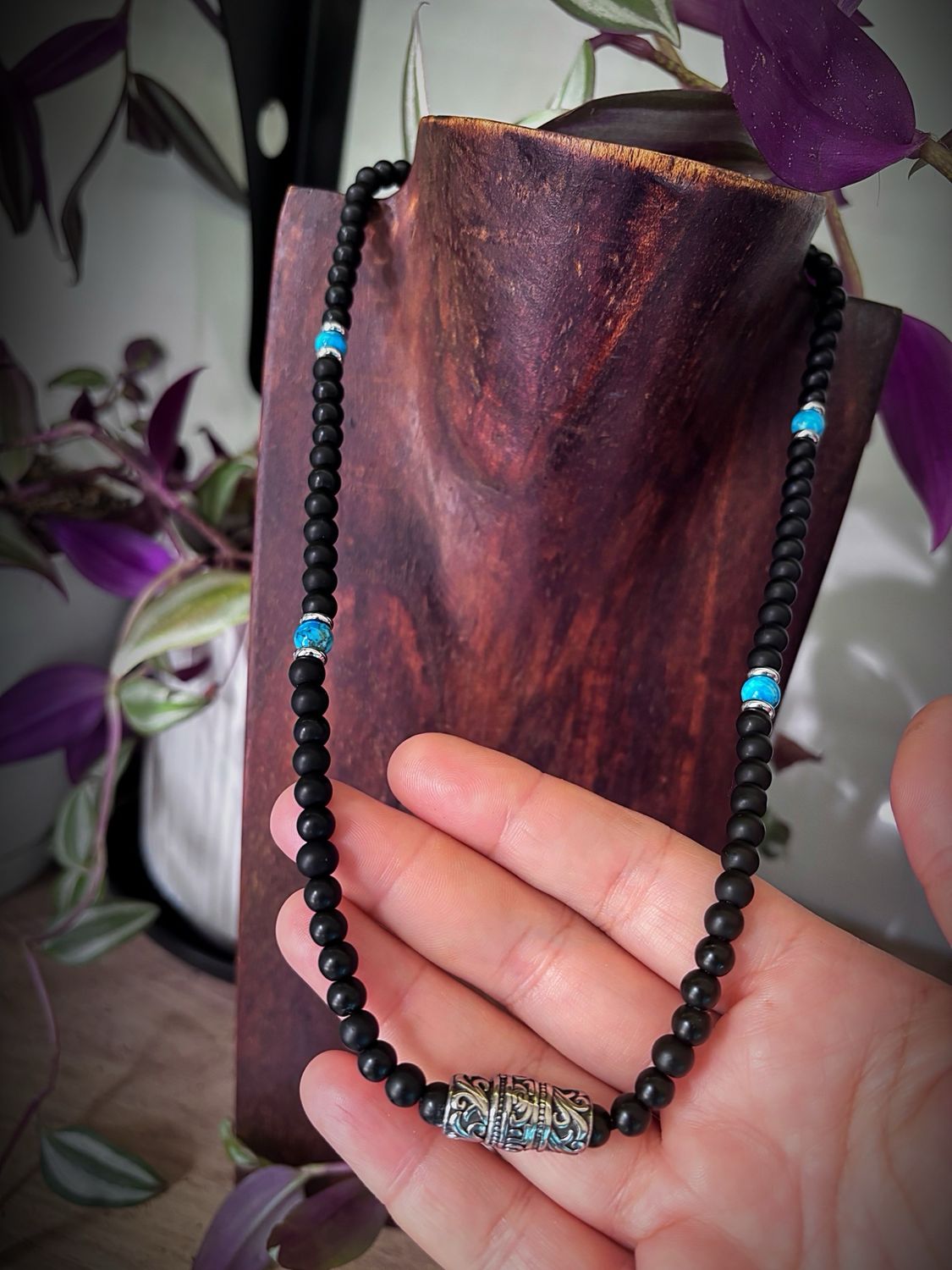 Black Onyx Beaded Necklace