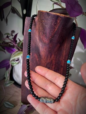 Black Onyx Beaded Necklace