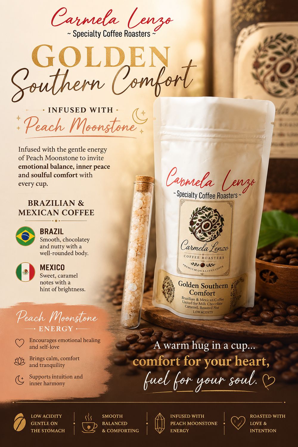Crystal Infused Coffee Beans 250grams