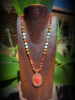 Carnelian, Moonstone & Woodgrain Jasper